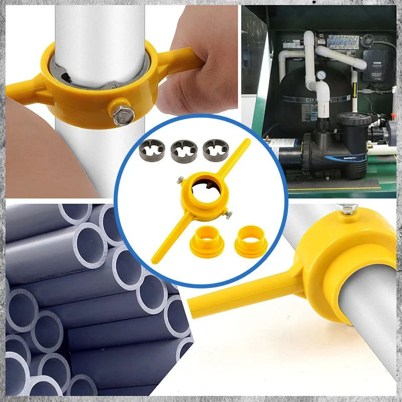 Kit de 6 matrices de rosca para tubos de plástico