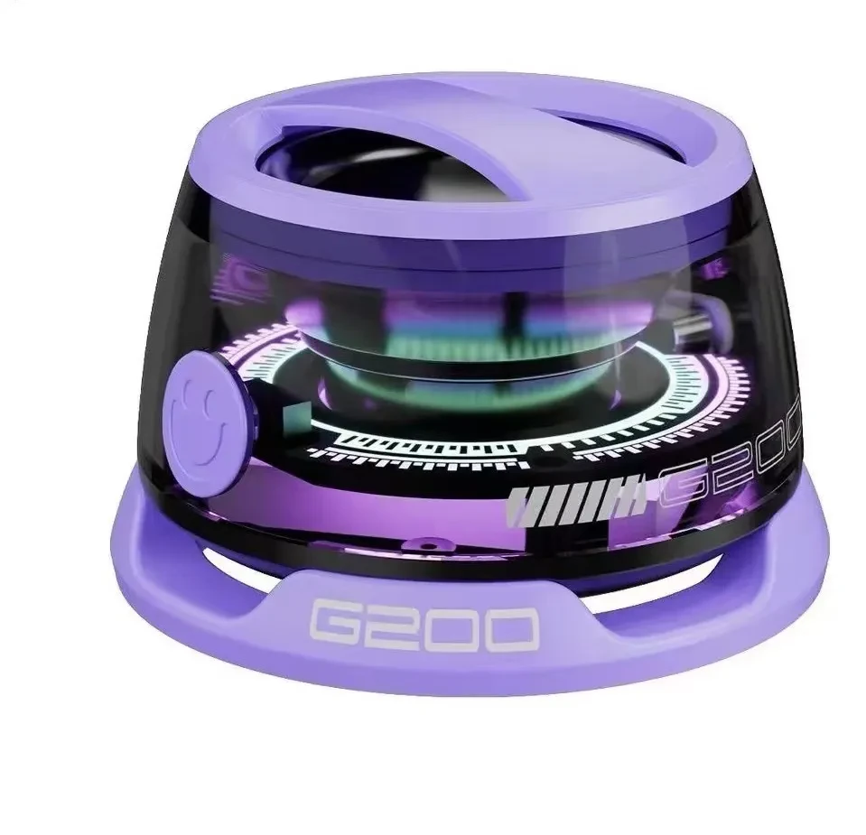 Altavoz Bluetooth portátil G200 con iluminación RGB, minialtavoz BT5.3, 7 horas de reproducción, soporte magnético para teléfono.