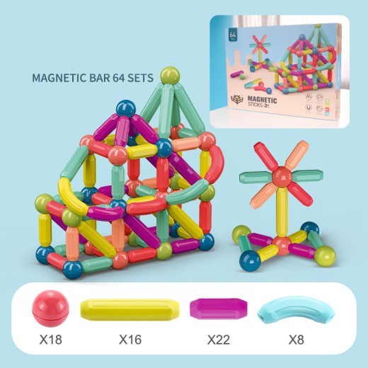 Juguetes para bebés, bloques de construcción magnéticos, juego de imanes para niños, juego de imanes para niños, ladrillos de juguete magnéticos.