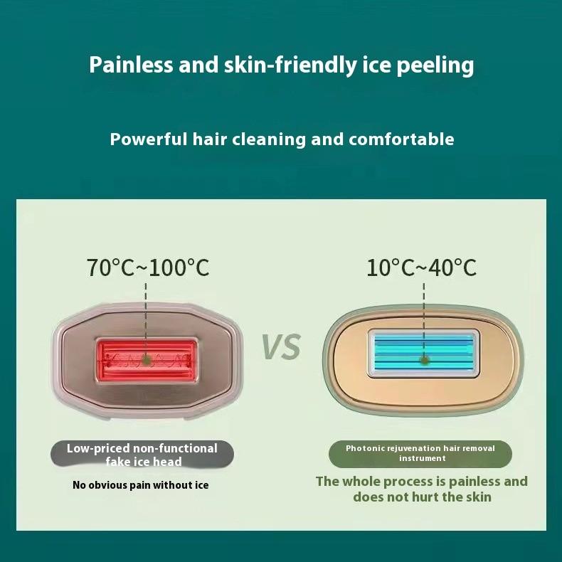 Dispositivo de depilación láser de punto de congelación para el hogar, para axilas, partes íntimas, afeitadora femenina