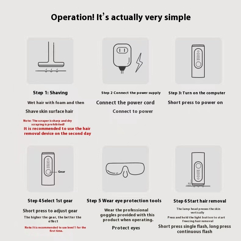 Dispositivo de depilación láser de punto de congelación para el hogar, para axilas, partes íntimas, afeitadora femenina