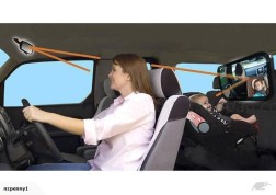 Espejo retrovisor grande de seguridad para bebés con vista ajustable