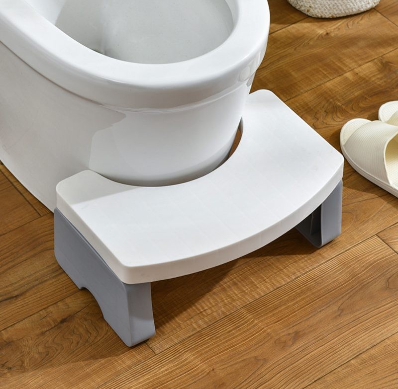 Taburete de baño con escalón para inodoro