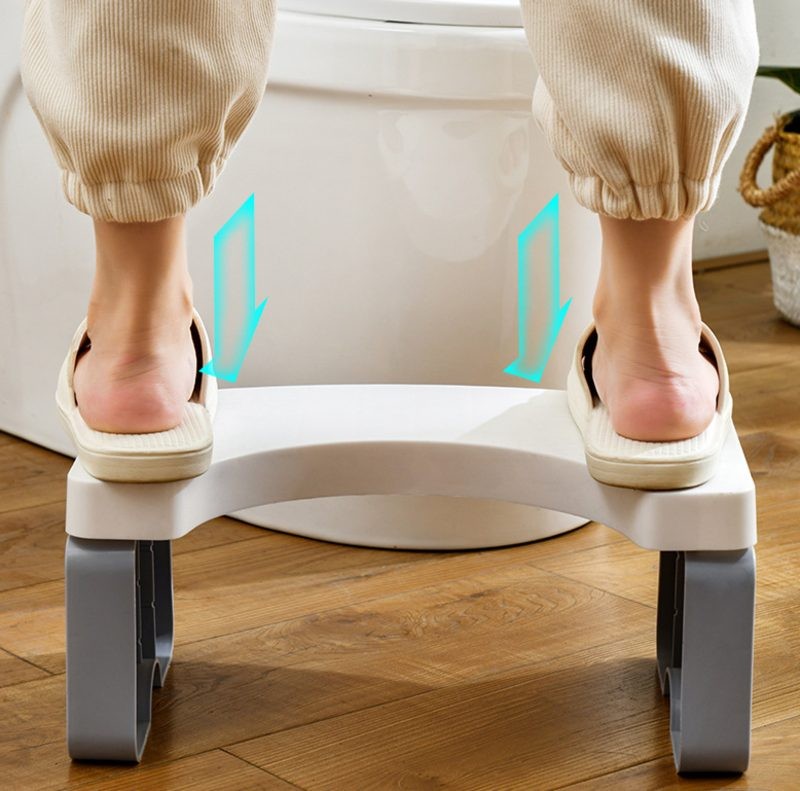 Taburete de baño con escalón para inodoro