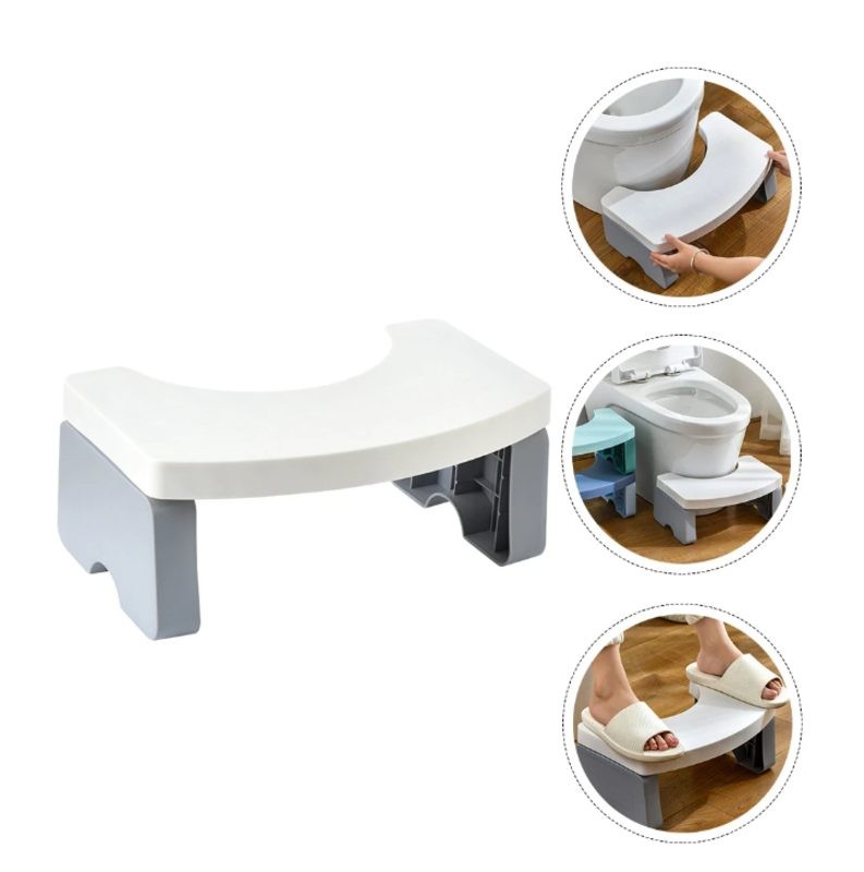 Taburete de baño con escalón para inodoro