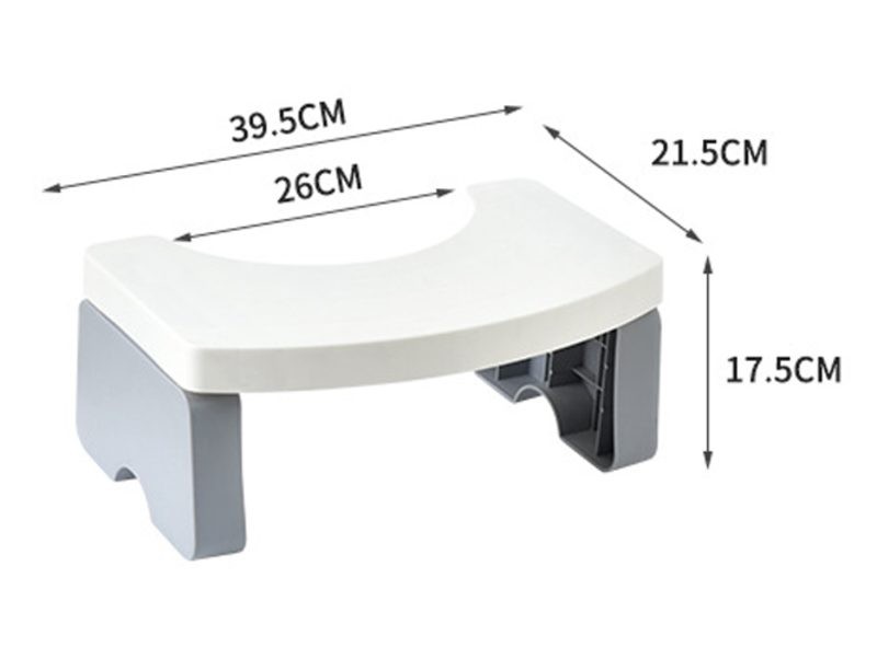 Taburete de baño con escalón para inodoro, reposapiés azul