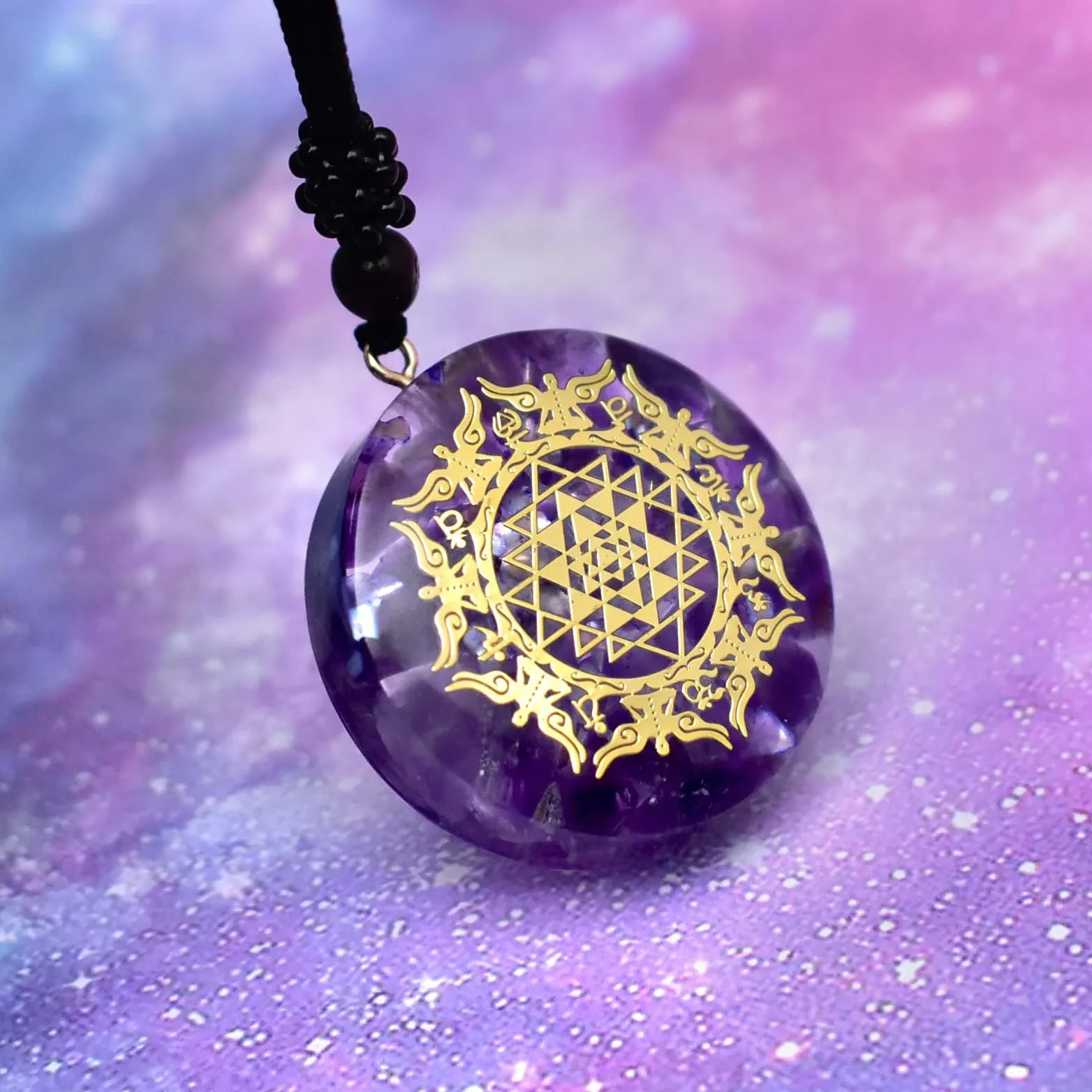 Nuevo colgante de Ogan con cristales naturales y siete chakras