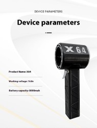 Secador de pelo portátil de mano de grado industrial con ventilador turbo de 64 mm y potencia de hasta 1400 g para lavado de autos