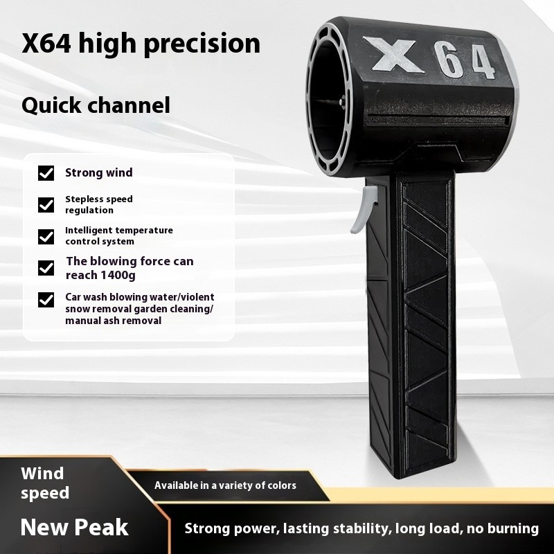 Secador de pelo portátil de mano de grado industrial con ventilador turbo de 64 mm y potencia de hasta 1400 g para lavado de autos