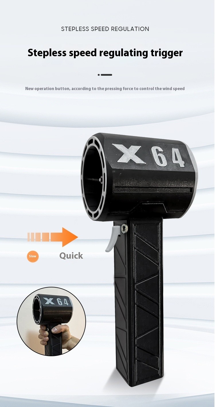 Secador de pelo portátil de mano de grado industrial con ventilador turbo de 64 mm y potencia de hasta 1400 g para lavado de autos