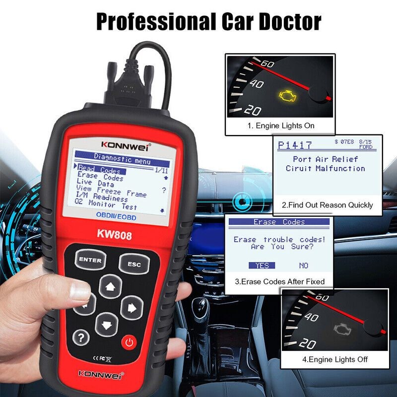Lector de códigos CAN OBD2 MS509