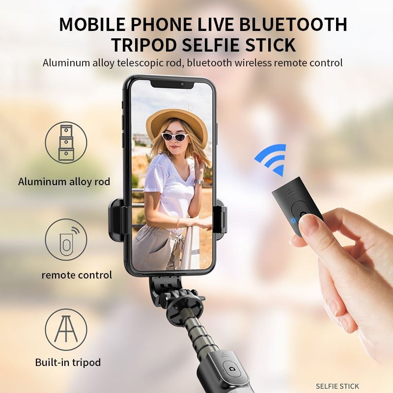 Palo selfie L03 Trípode selfie inalámbrico con Bluetooth, plegable