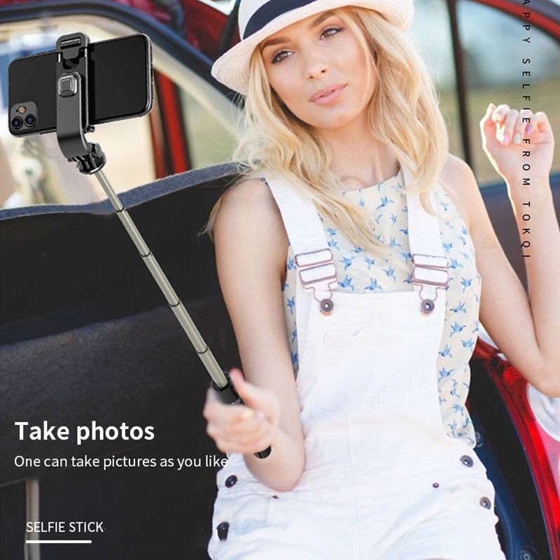 Palo selfie L03 Trípode selfie inalámbrico con Bluetooth, plegable