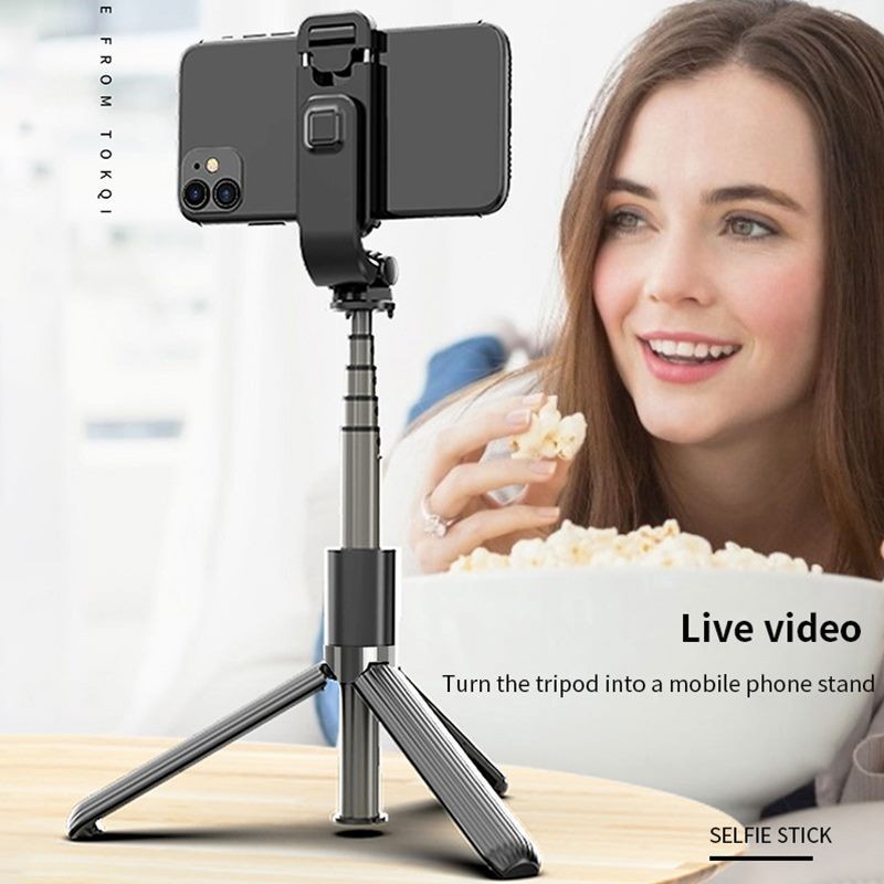Palo selfie L03 Trípode selfie inalámbrico con Bluetooth, plegable