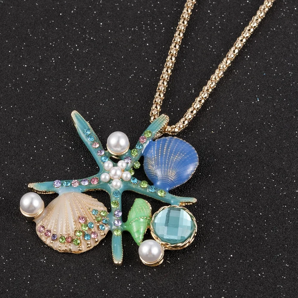 Collar colgante de estrella de mar