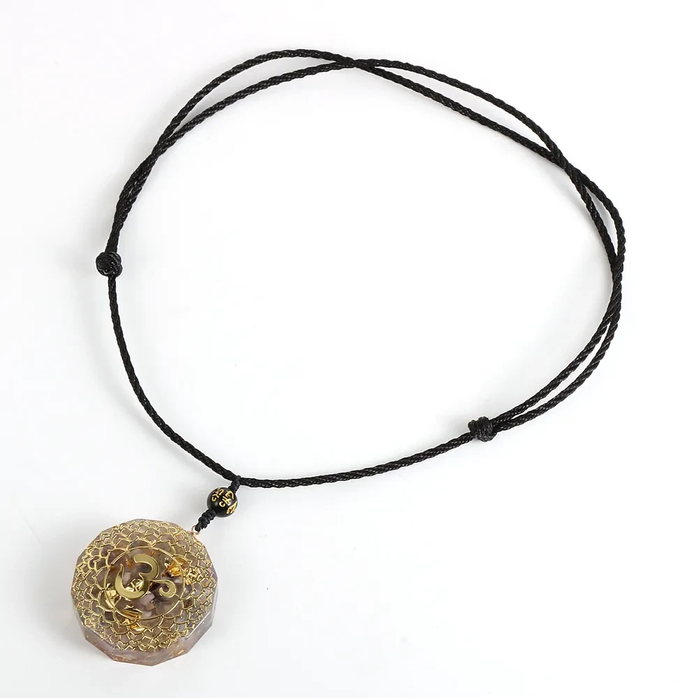 Colgante de chakra Ogan, colgante de árbol de la vida de cristal natural