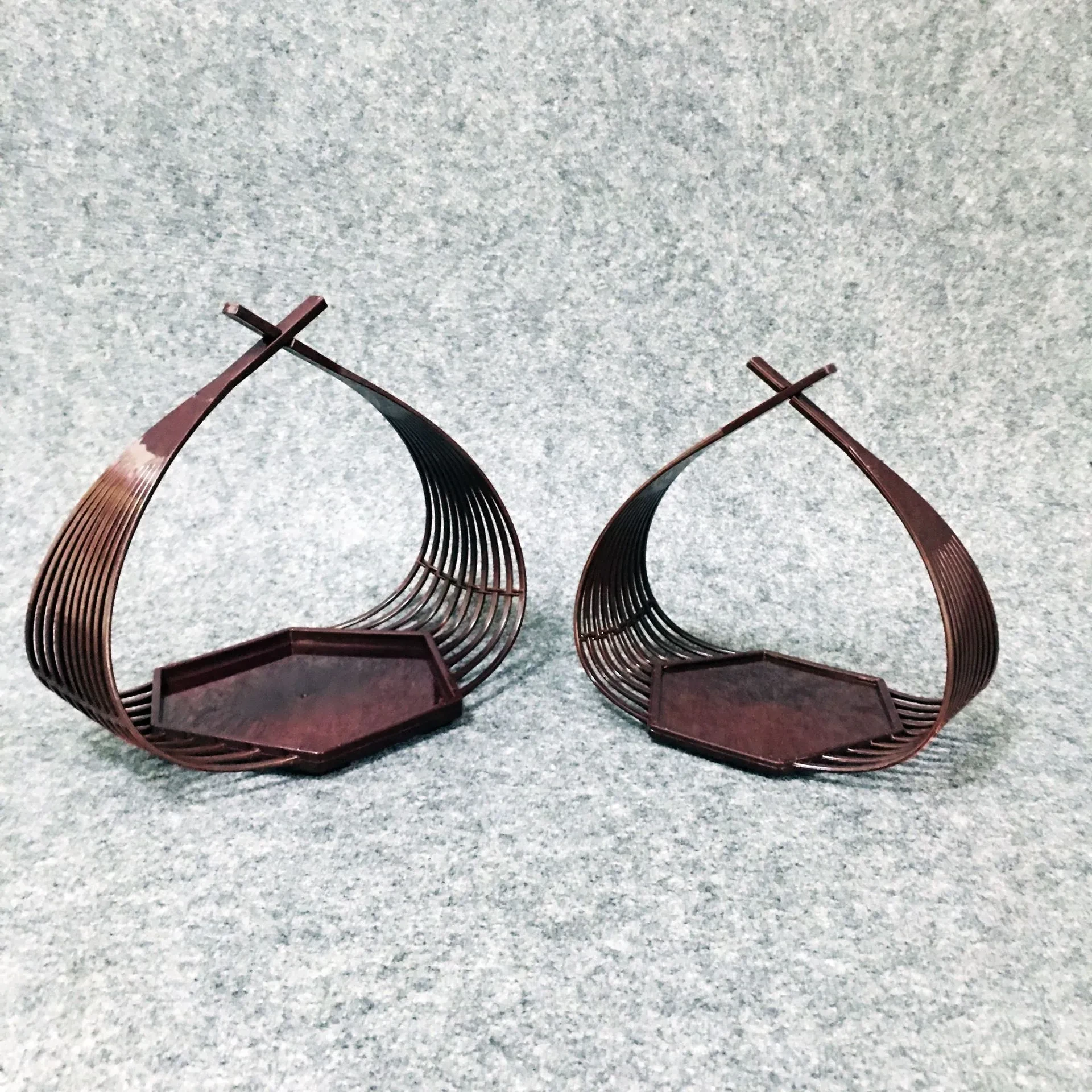 Cesta frita hexagonal de estilo japonés, vajilla especial