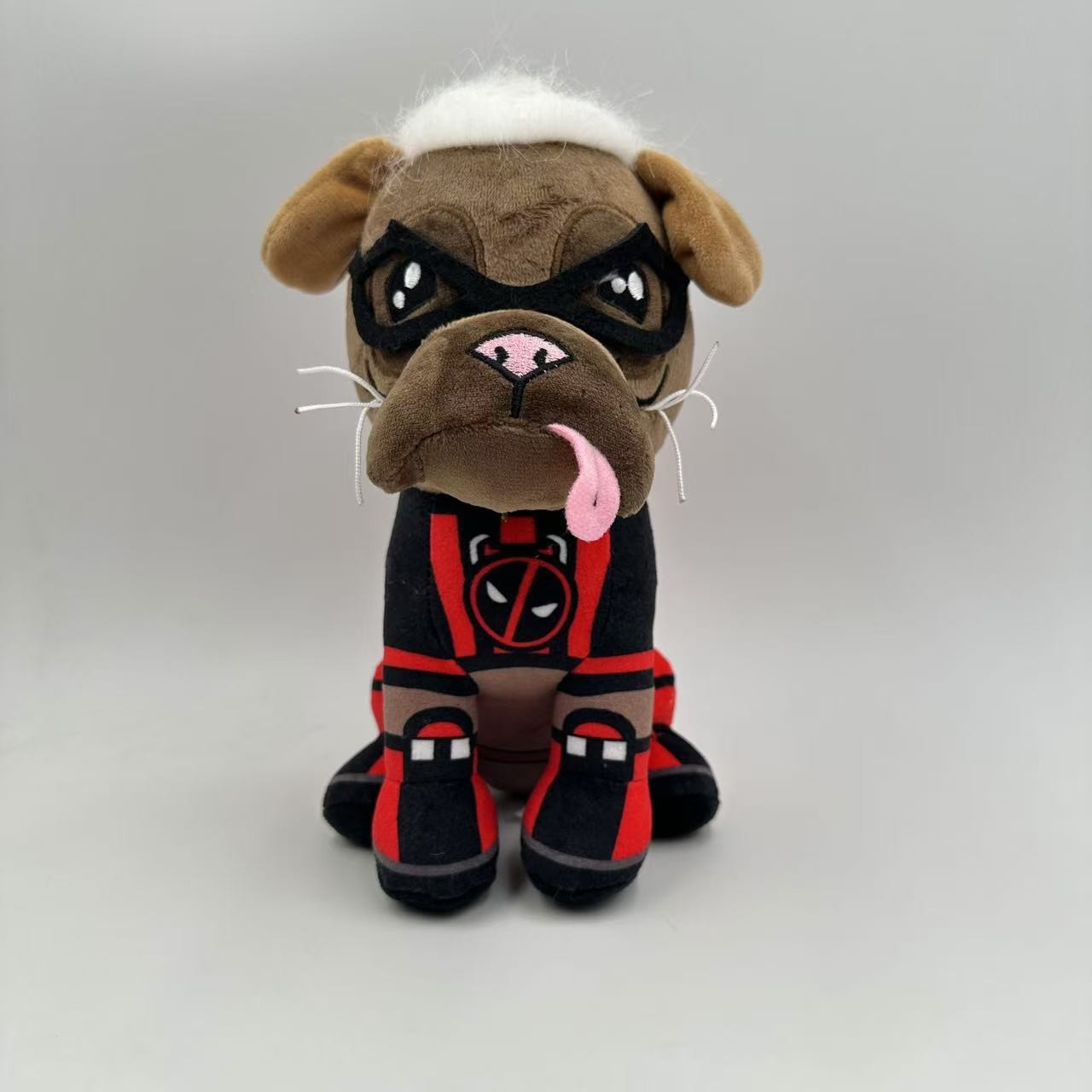 Peluche de perro de 25 cm de Wolverine y Deadpool para piscina