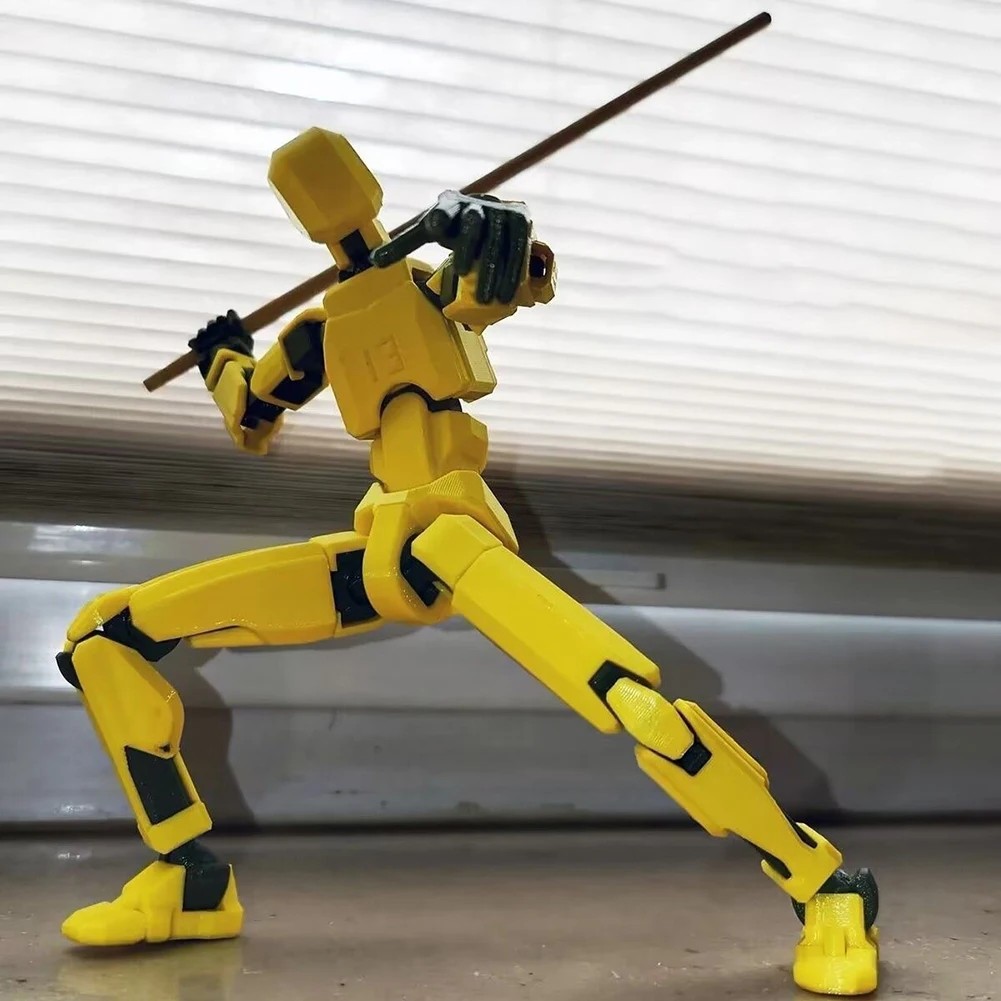 Figura de acción Lucky 13 móvil con múltiples articulaciones impresa en 3D