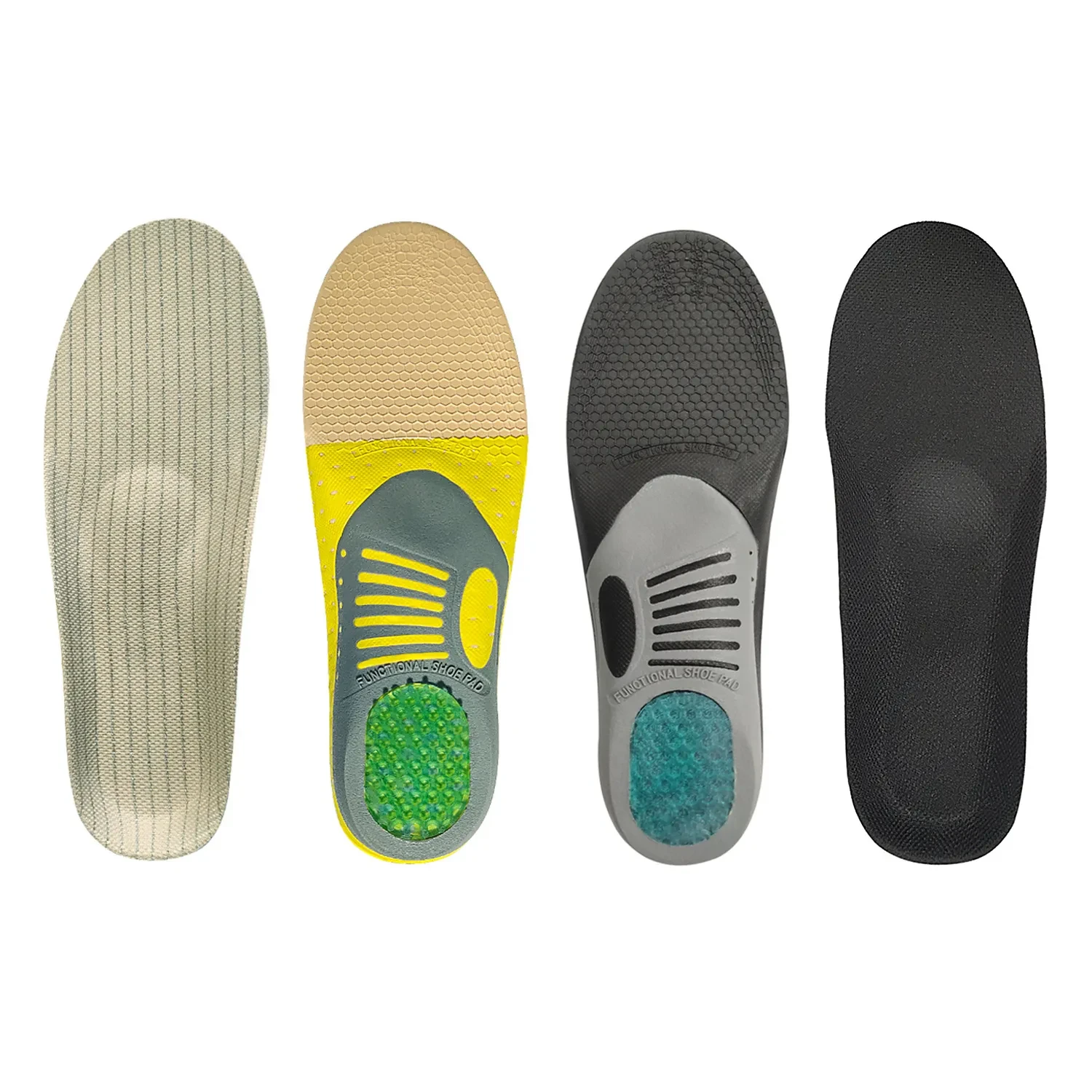 Plantilla absorbente de sudor Bow Sports para hombre y mujer, transpirable, para baloncesto, running y corrección del arco del pie.