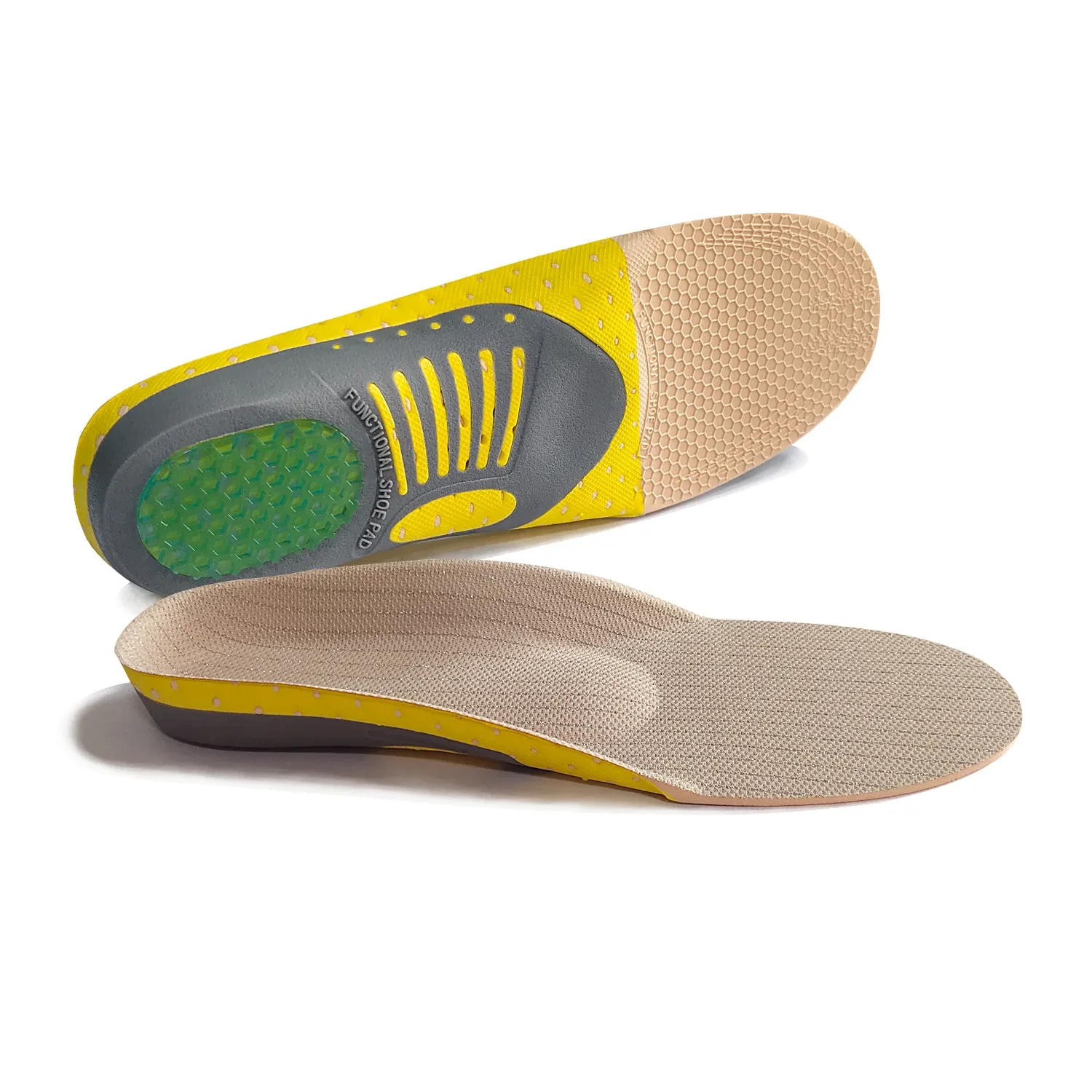 Plantilla absorbente de sudor Bow Sports para hombre y mujer, transpirable, para baloncesto, running y corrección del arco del pie.