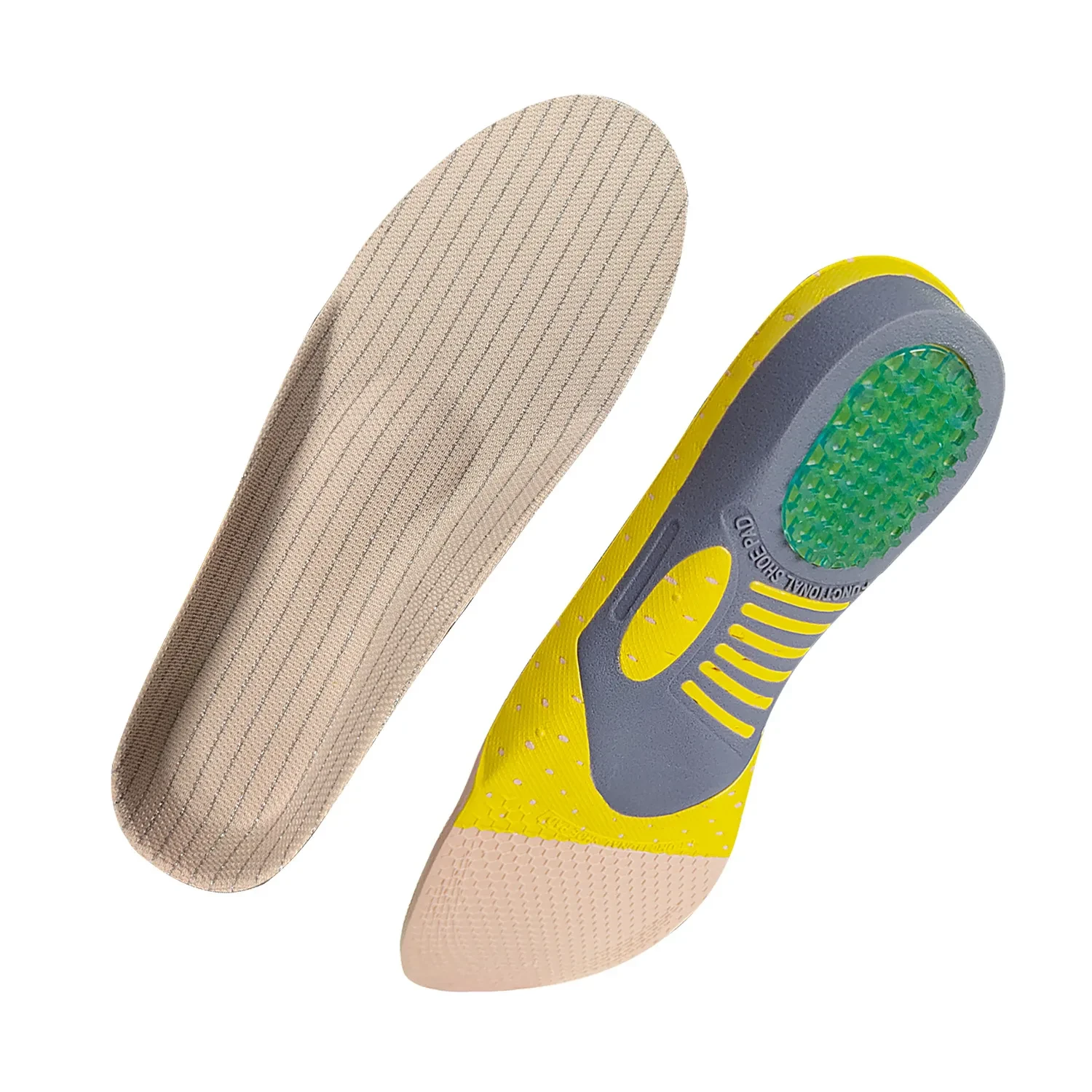 Plantilla absorbente de sudor Bow Sports para hombre y mujer, transpirable, para baloncesto, running y corrección del arco del pie.