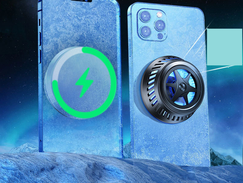 Compatible con Apple, el enfriador de radiador para teléfono móvil es adecuado para la refrigeración líquida con ventilador pequeño de Apple 12.