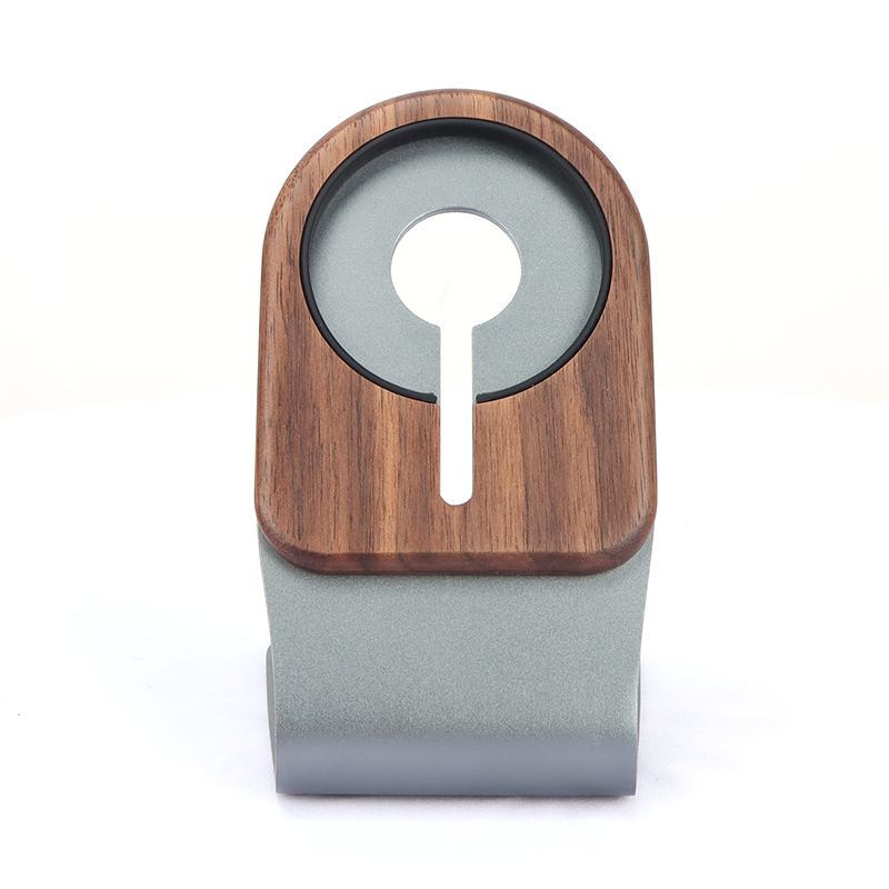 Base para teléfono móvil de madera y aleación de aluminio
