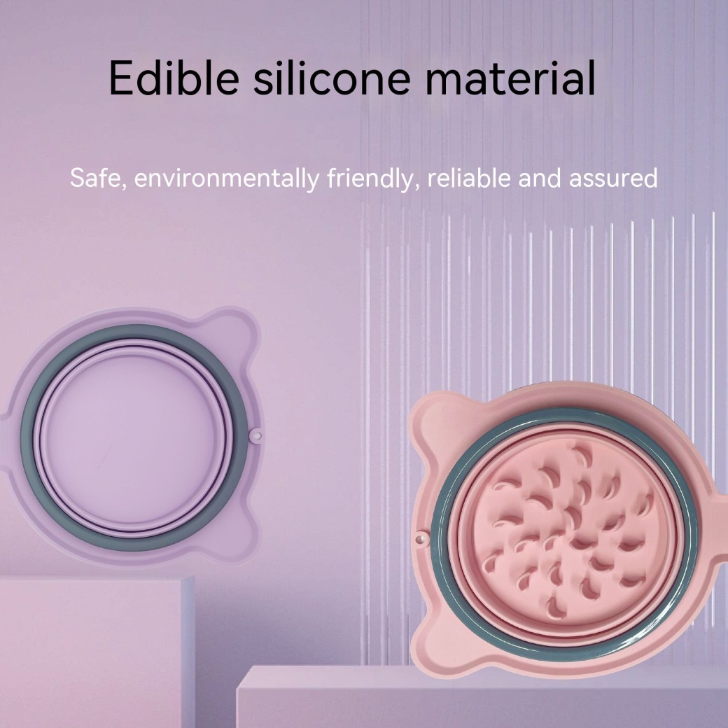Comederos portátiles de silicona dobles para perros, plegables, antideslizantes, para gatos, para viajes, antiasfixia, para exteriores