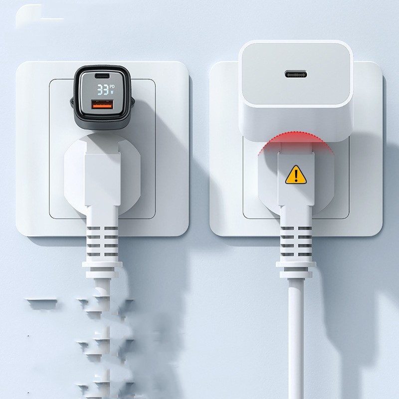 Cargador de carga rápida con pantalla digital de dos puertos