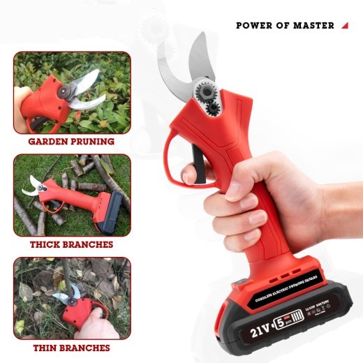Tijeras de podar recargables, eléctricas y de mano, herramientas de jardinería