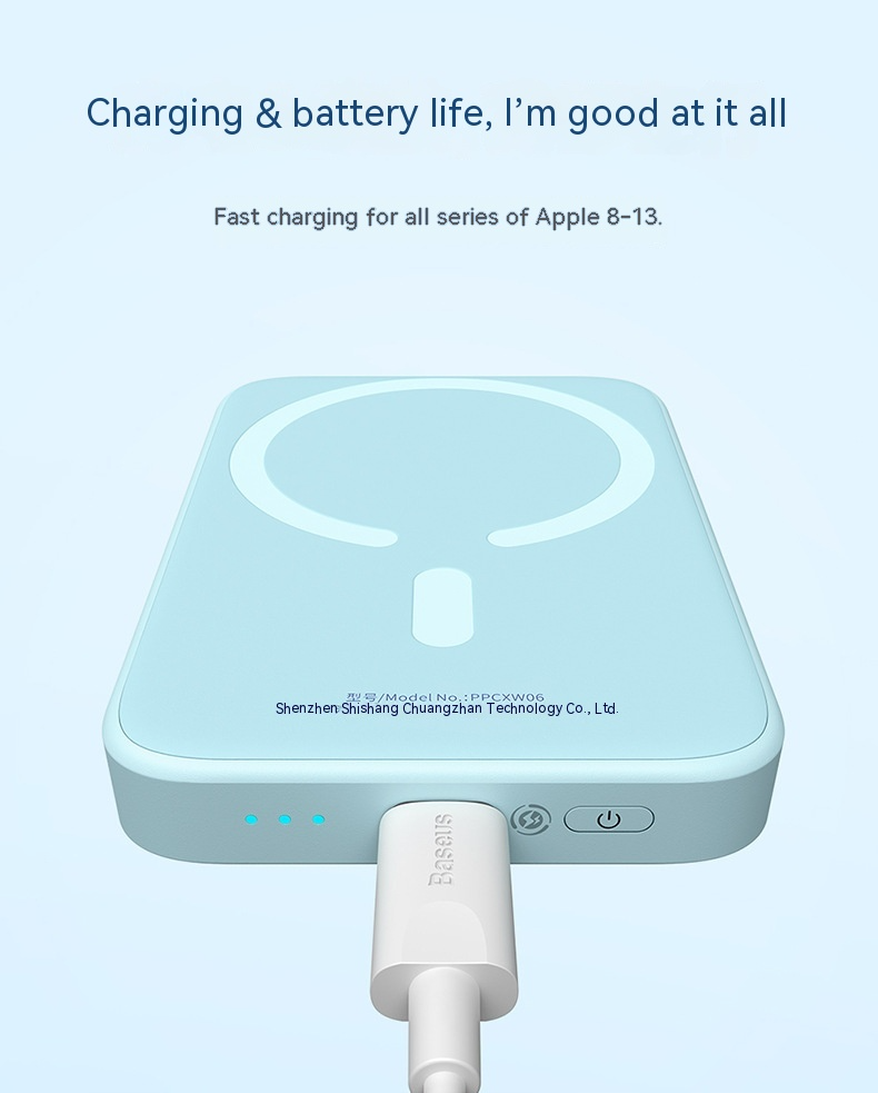 Banco de energía inalámbrico magnético de carga rápida Magsafe20W