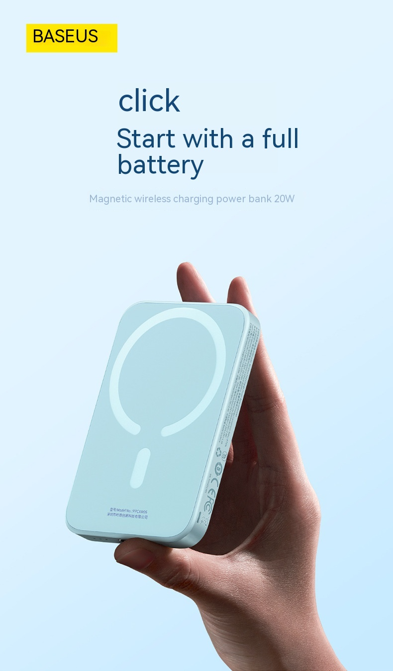 Banco de energía inalámbrico magnético de carga rápida Magsafe20W