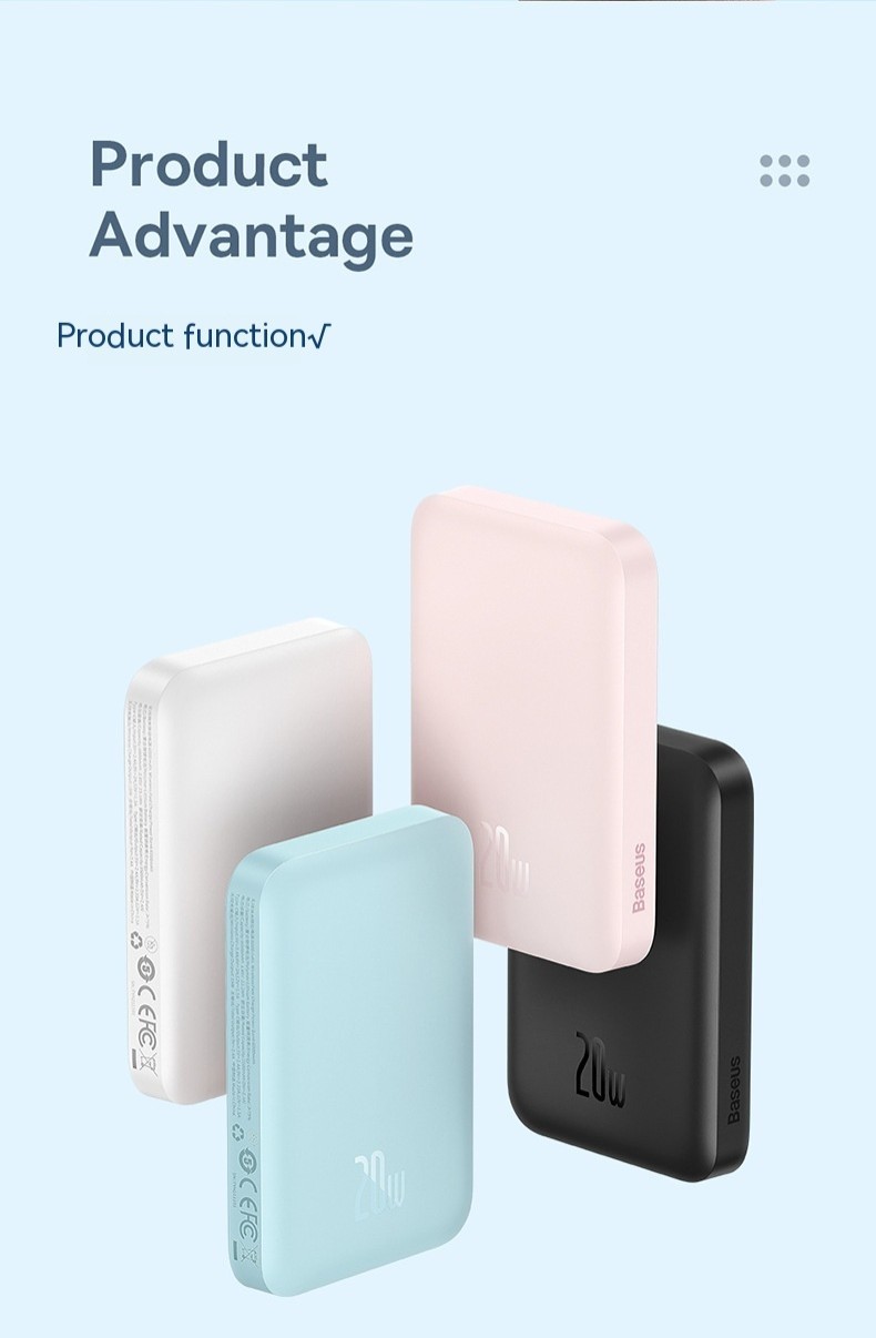 Banco de energía inalámbrico magnético de carga rápida Magsafe20W