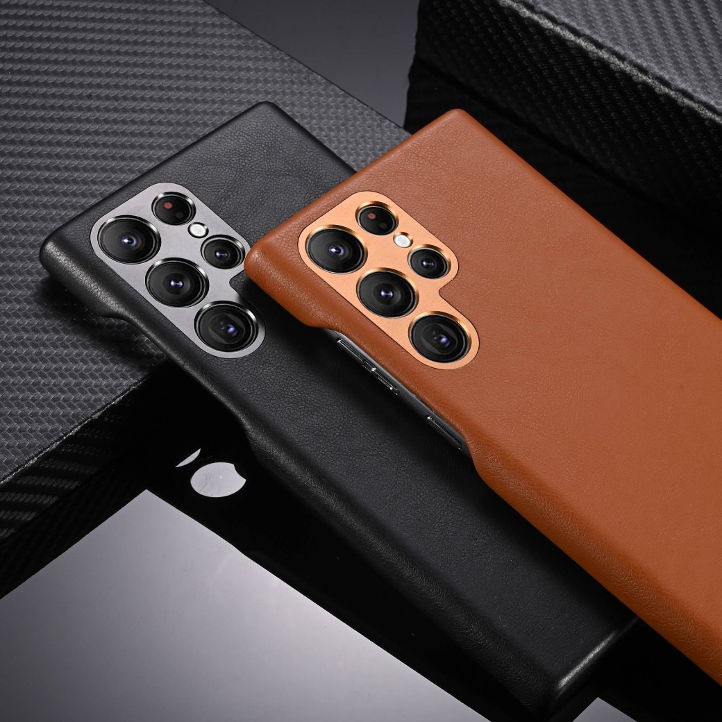 Funda para teléfono móvil sencilla, de cuero suave y resistente a caídas