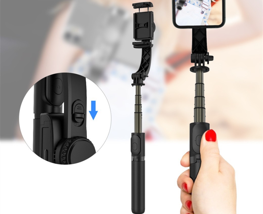 NUEVO BASTONE SELFIE TREPPIEDE E MONOPEDE - BLUETOOTH CON ESTABILIZADOR 3 EN 1