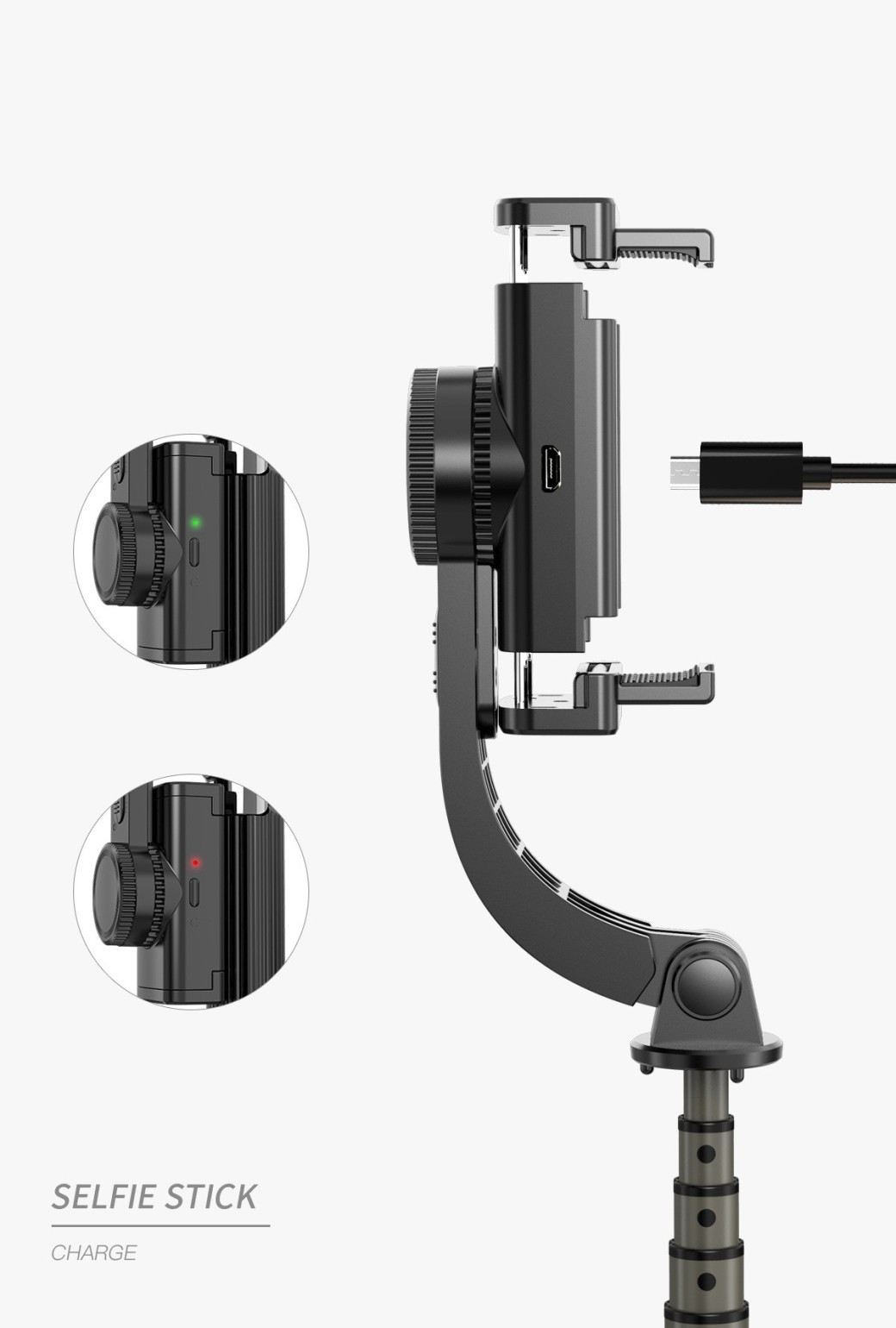 NUEVO BASTONE SELFIE TREPPIEDE E MONOPEDE - BLUETOOTH CON ESTABILIZADOR 3 EN 1