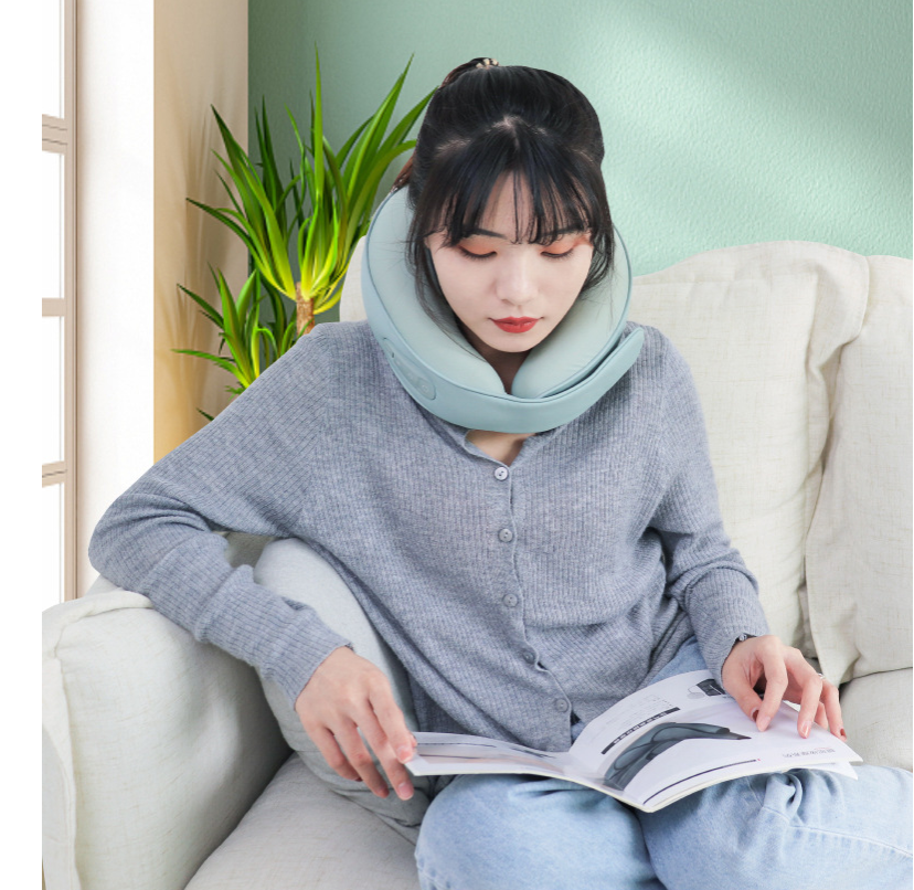 Almohada de masaje en forma de U y instrumento cervical para viajes