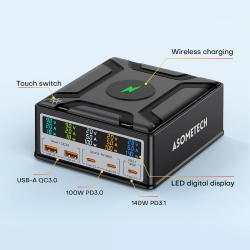 Cargador de nitruro de galio PD de carga rápida USB30, cargador multipuerto para teléfono móvil
