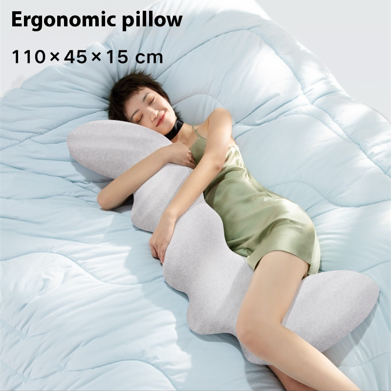 Almohada ergonómica grande para dormir en la cama para embarazadas con soporte para las piernas