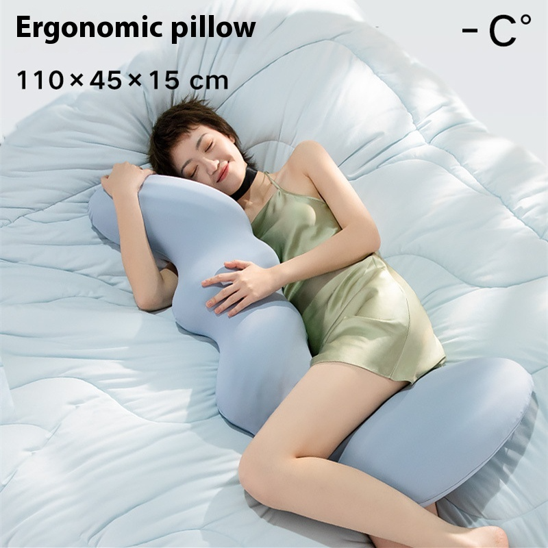 Almohada ergonómica grande para dormir en la cama para embarazadas con soporte para las piernas