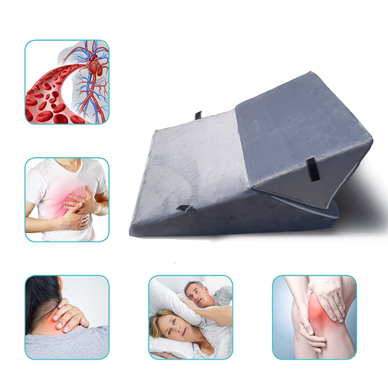 Almohada de cuña para cama con parte superior de espuma viscoelástica de Cushy Form Support