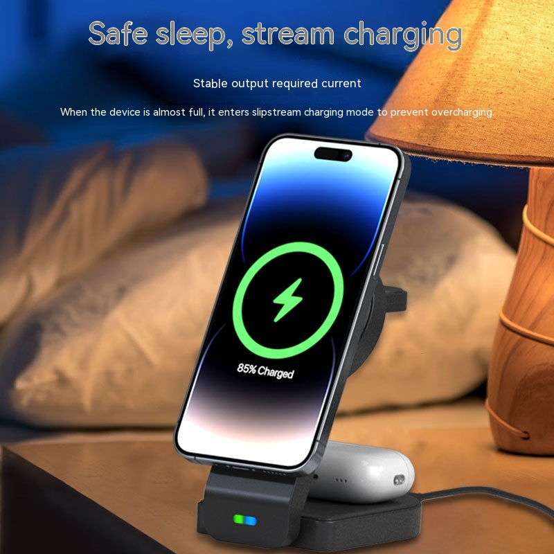 Cargador inalámbrico magnético plegable tres en uno