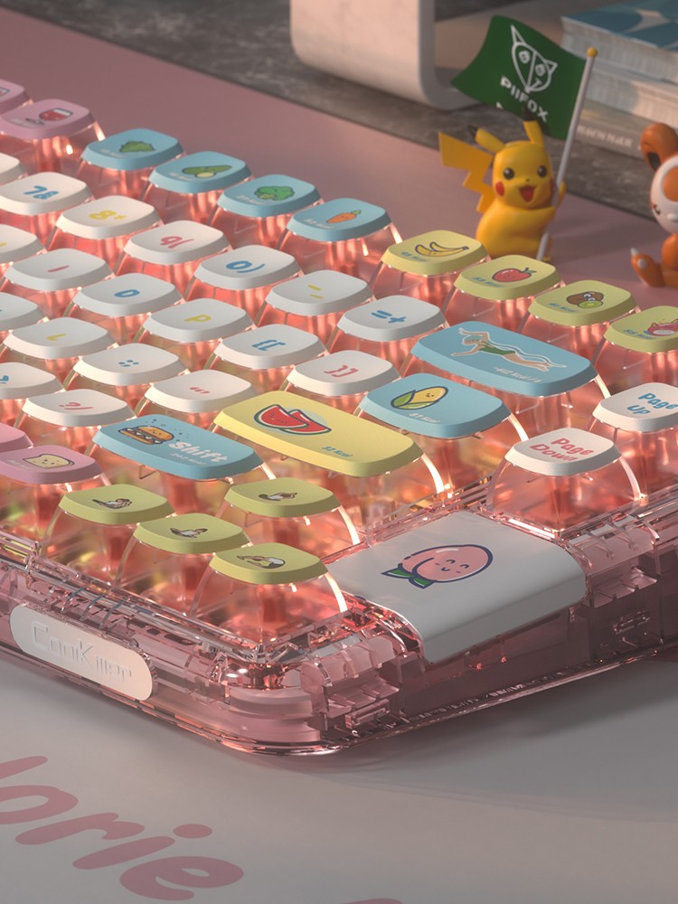 Tecla transparente PBT con sublimación térmica de 118 teclas