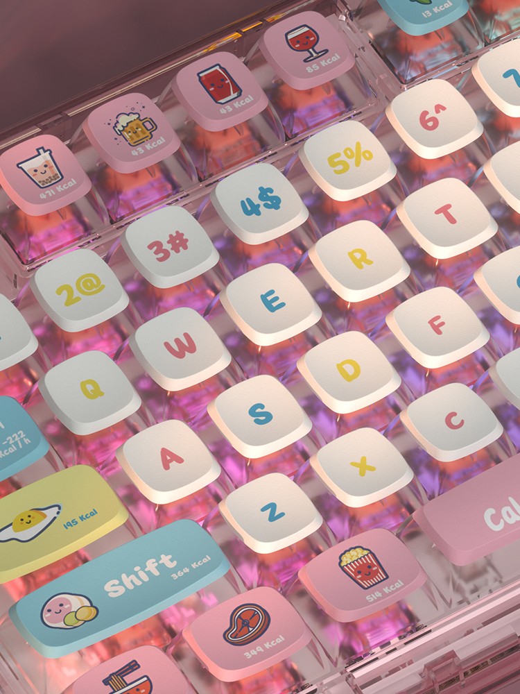 Tecla transparente PBT con sublimación térmica de 118 teclas