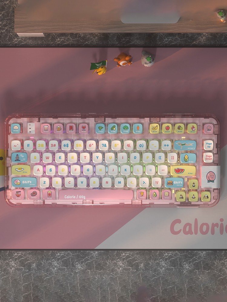 Tecla transparente PBT con sublimación térmica de 118 teclas