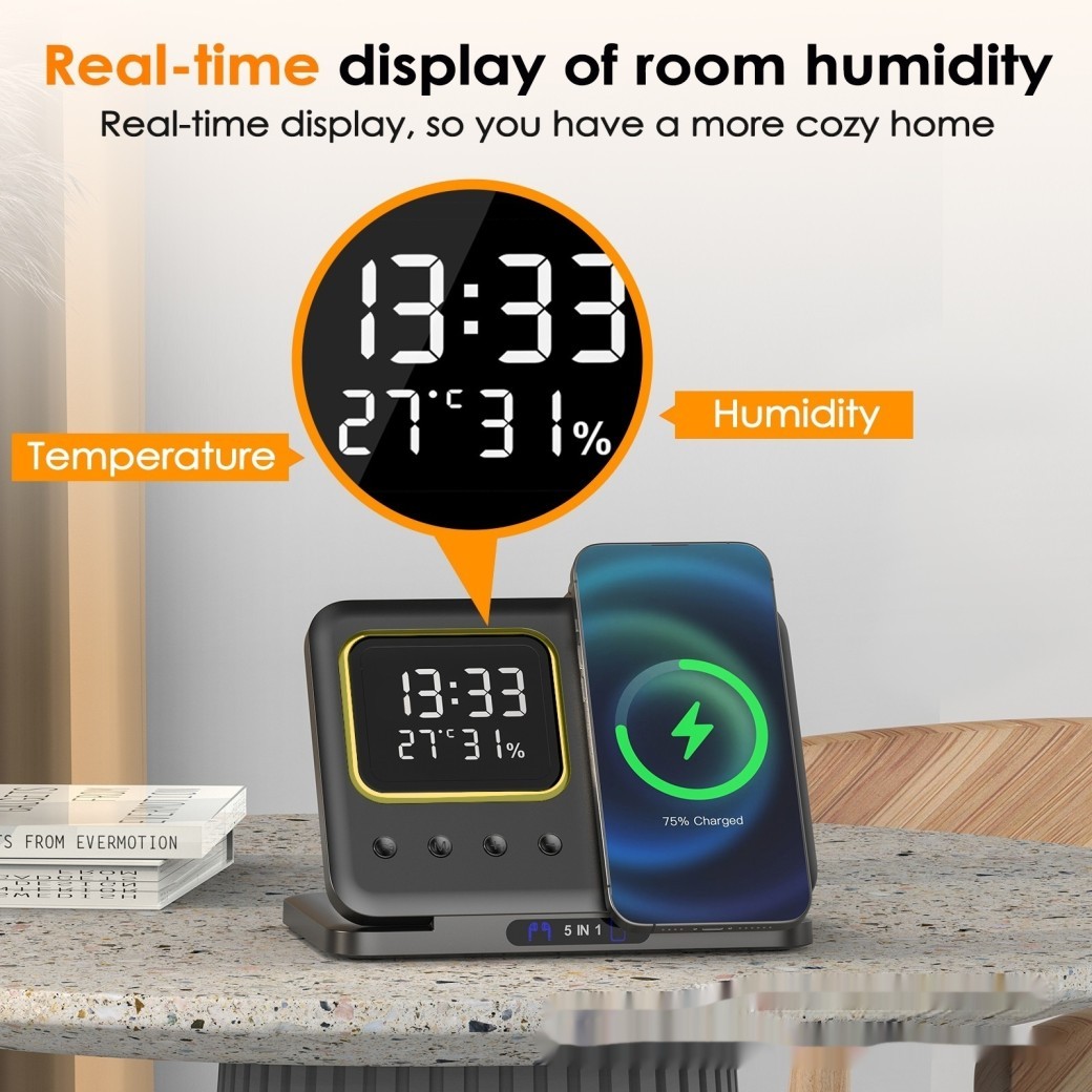 Soporte multifunción para reloj, temperatura adecuada, teléfono móvil, reloj, cargador magnético