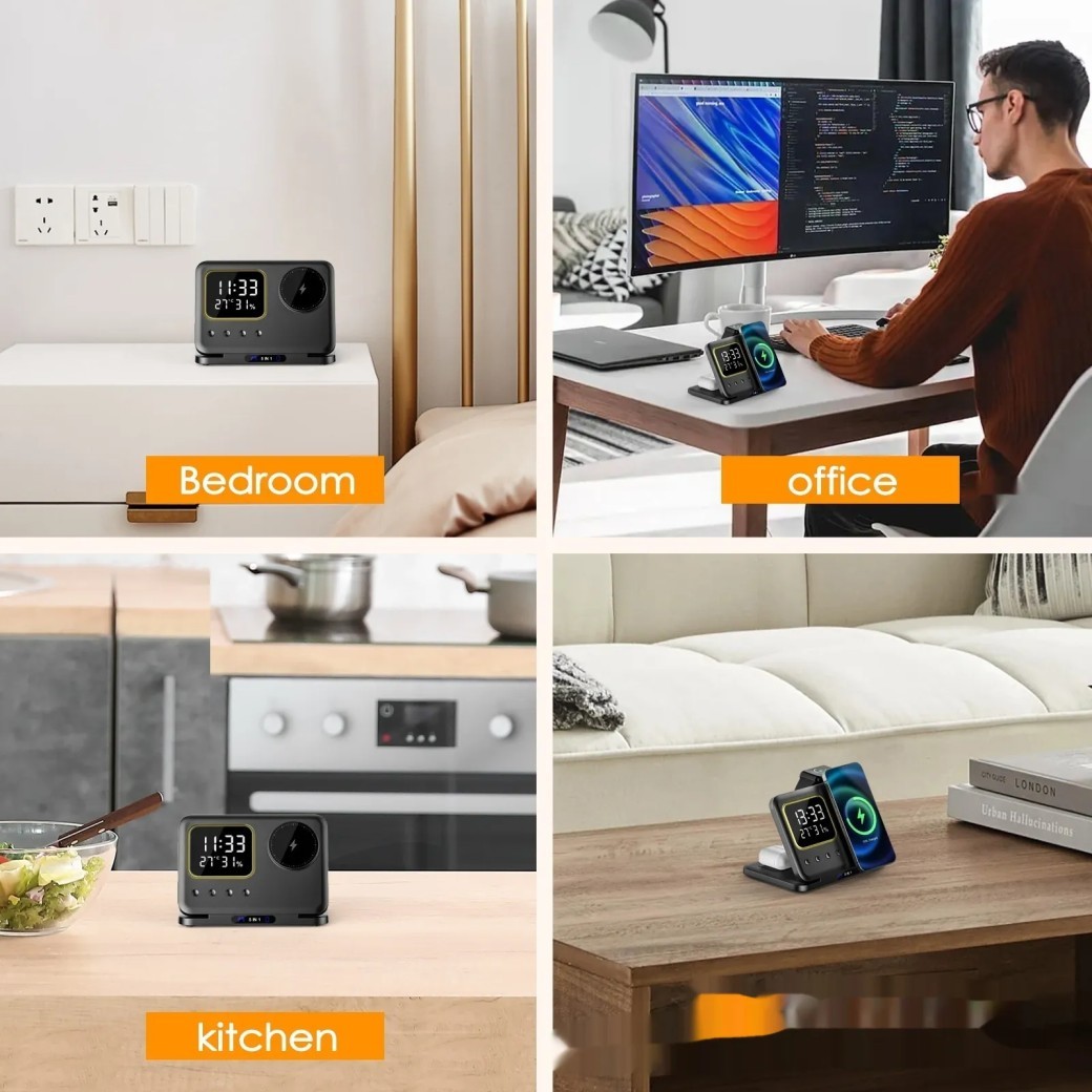 Soporte multifunción para reloj, temperatura adecuada, teléfono móvil, reloj, cargador magnético