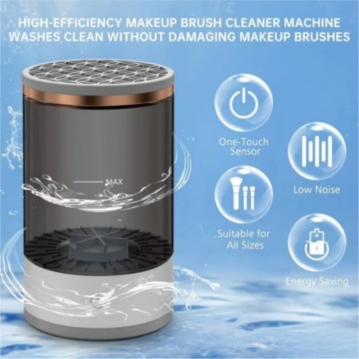 Limpiador automático de brochas de maquillaje, limpiador de brochas de maquillaje giratorio, USB, portátil, eléctrico, para maquillaje cosmético, lavadora rotativa