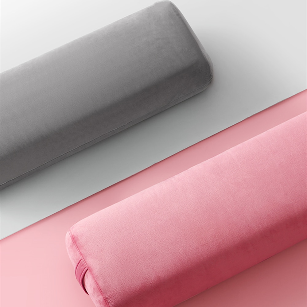 Almohada de yoga rectangular para meditación y apoyo, lavable a máquina con asa de transporte.